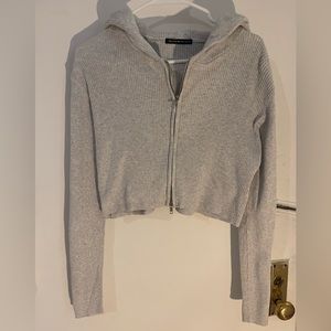 Brandy Melville Grey Zip Up Jacket